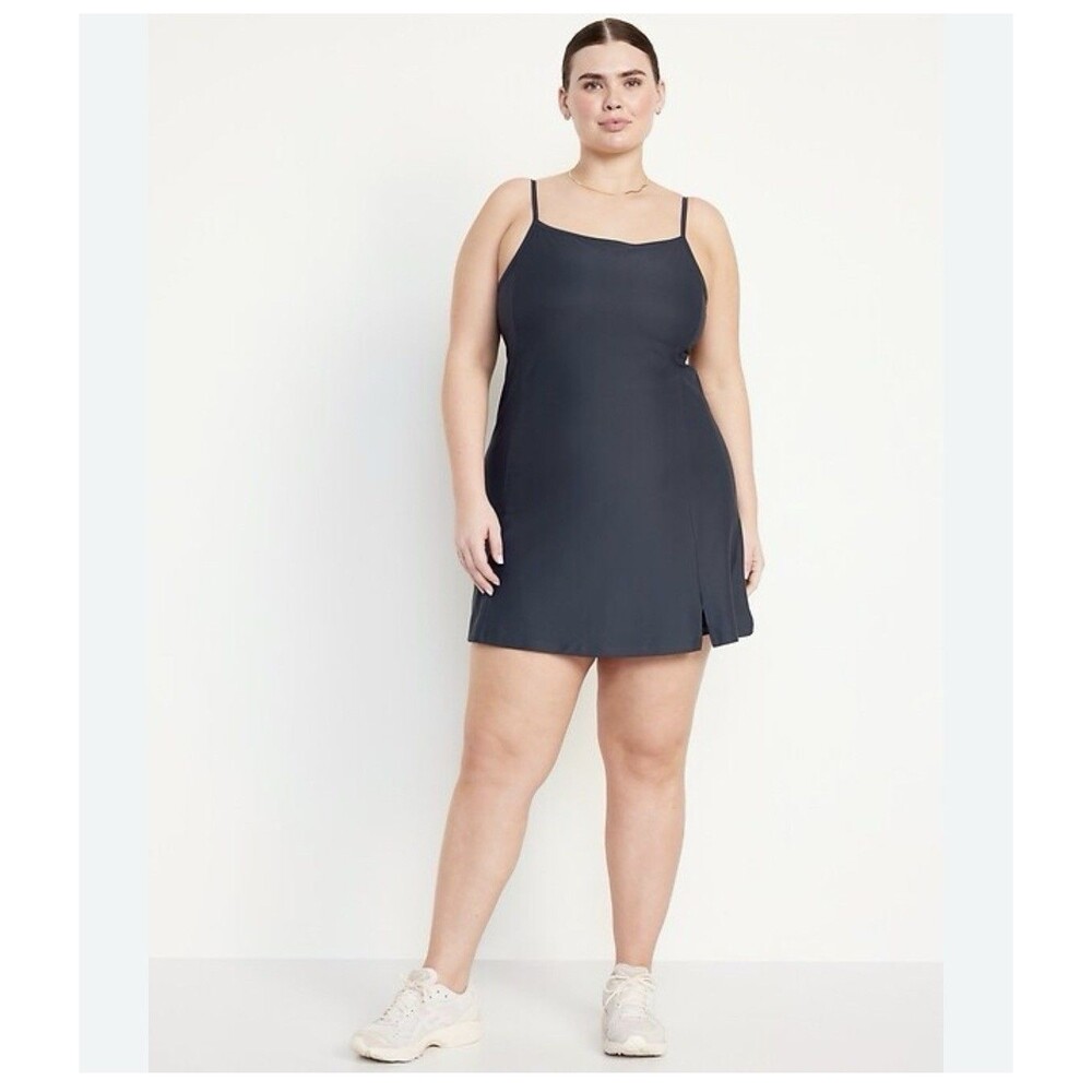 Old Navy Active PowerSoft Dress Womens XXL Tall Black Athletic Sporty‎ Mini